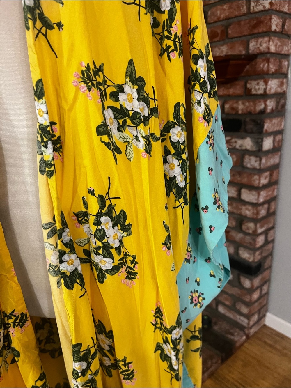 Matilda Jane Yellow and Aqua Floral Open-Front Cape - Picture 3 of 4